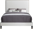 Harlie Cream Velvet King Bed