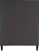 Harlie Green Velvet Twin Bed