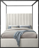 Jax Cream Velvet King Bed
