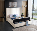 Kiki Cream Velvet King Bed (3 Boxes)