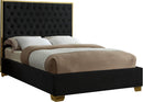 Lana Black Velvet Full Bed