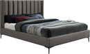 Nadia Grey Velvet Full Bed
