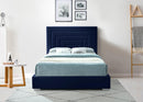 Nora Navy Velvet Full Bed