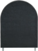 Rainbow Grey Velvet Twin Bed
