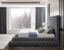 Revel Grey Velvet King Bed (3 Boxes)