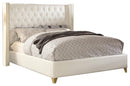 Soho White Bonded Leather Queen Bed