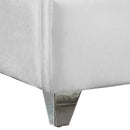 Zuma White Velvet Full Bed