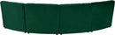 Limitless Green Velvet 4pc. Modular Sectional