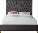 Eclipse Grey Velvet King Bed