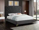 Eclipse Grey Velvet King Bed