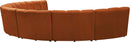 Infinity Cognac Velvet 7pc. Modular Sectional