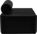 Melody Black Velvet Loveseat