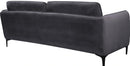 Poppy Grey Velvet Sofa