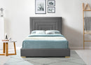 Nora Grey Velvet Queen Bed