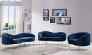 Ritz Navy Velvet Loveseat