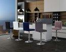 Joel White Velvet Adjustable Stool