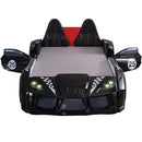 Trackster Bed White, Red,, Black, & Blue