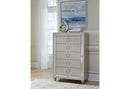 RILEY SILVER FULL BED, DRESSER, MIRROR AND NIGHSTAND