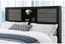 LISBON GREY/BLACK BOOKCASE FULL BED