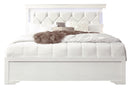 POMPEI METALLIC WHITE QUEEN BED, DRESSER, MIRROR AND 2 NIGHTSTANDS