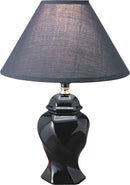 Pottery II Ivory (2), Black (2), Mauve (2), Blue (1) & Green (1) Table Lamp (Set-8)