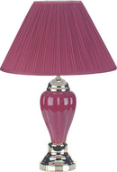 Pottery Burgundy Table Lamp (Set-6)