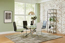Broderick Contemporary Chrome and Black Dining Chair
