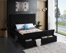 Global Velvet Storage Bed