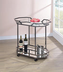 Traditional Black Nickel Serving Cart