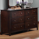 Tia Cappuccino Six-Drawer Dresser
