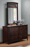 Tia Cappuccino Six-Drawer Dresser