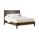 Lompoc Mid-Century Modern Brown Walnut Queen Bed