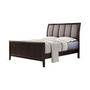 Madison Transitional Dark Merlot and Taupe Grey Eastern King Bed
