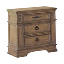 Ilana Traditional Three-Drawer Nightstand