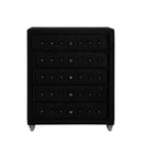 Deanna Contemporary Black and Metallic Chest