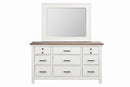 Traditional Vintage White Mirror