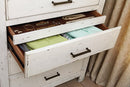 Traditional Rustic Latte and Vintage White Chest