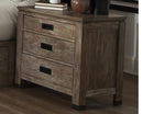 Meester Rustic Barn Door Nightstand