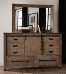 Meester Rustic Barn Door Mirror
