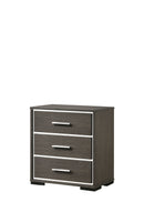 Escher Gray Oak Nightstand w/USB Dock