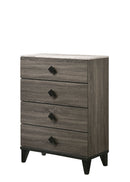 Avantika Faux Marble & Rustic Gray Oak Chest