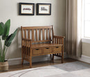 Traditional Warm Brown Bench