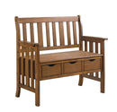 Traditional Warm Brown Bench