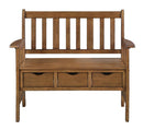 Traditional Warm Brown Bench