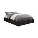 Hunter Transitional Black Upholstered Queen Storage Bed