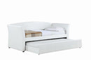 Transitional White Upholstered Daybed