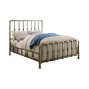 Micah Champagne Metal King Bed With Mold-Casted Ornaments