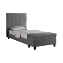 Halpert Transitional Light Grey Twin Bed