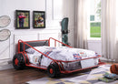 Taban Red/Silver & Black PU Twin Bed