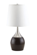 Willow Brushed Silver, Espresso Table Lamp (Set-4)
